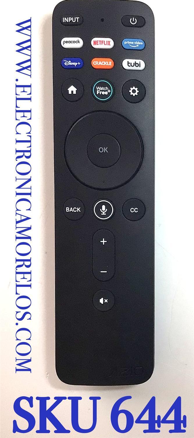 CONTROL REMOTO ORIGINAL NUEVO PARA TV VIZIO SMART TV  CON COMANDO DE VOZ / NUMERO DE PARTE XRT260 / 00111200134 / A0224E042E6C / MODELO V435-J01 / M55Q7-J01 / M50Q7-J01 / M50Q6-J01 / M58Q7-J01 / P75Q9-J01 / V585-J01 / P65Q9-J01